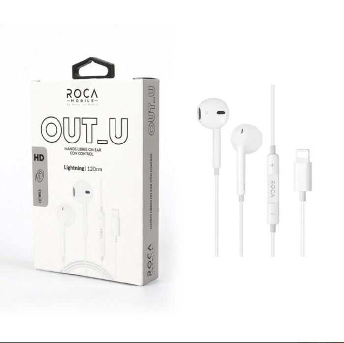 Manos Libres Stereo ROCA Out_U Lightning Negro (tipo iPhone) Universal - Imagen 4