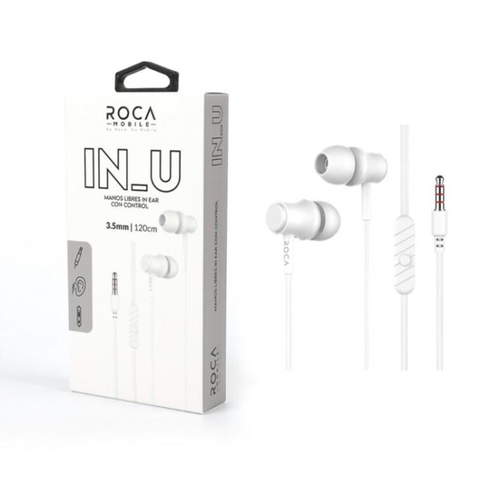 Auricular universal Manos Libres Stereo ROCA In_U 3 5mm (Intrauditivo) - Imagen 1