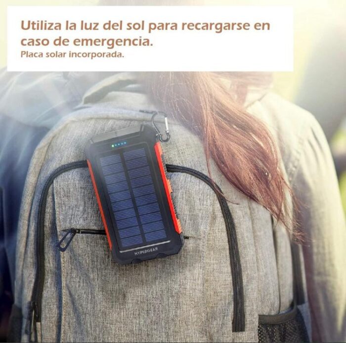 Power Bank Solar 10000 MAH (incluye linterna y brújula) - Imagen 5