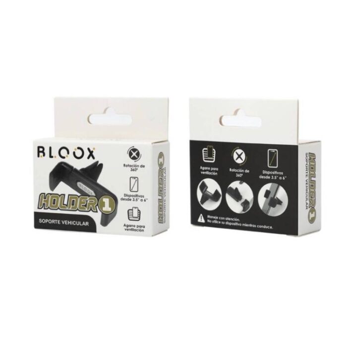 Soporte Vehicular BLOOX - Tipo Pinza para Ventilación Holder_1 Negro - Imagen 1