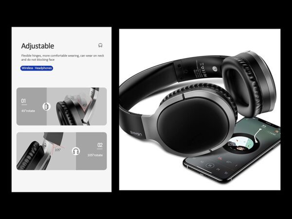 Auriculares Bluetooth, con tarjeta TF, auxiliar, altavoz, cancelación de ruido, compatible con Android e iOS - Imagen 3