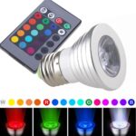 Lampara de colores LED con control remoto
