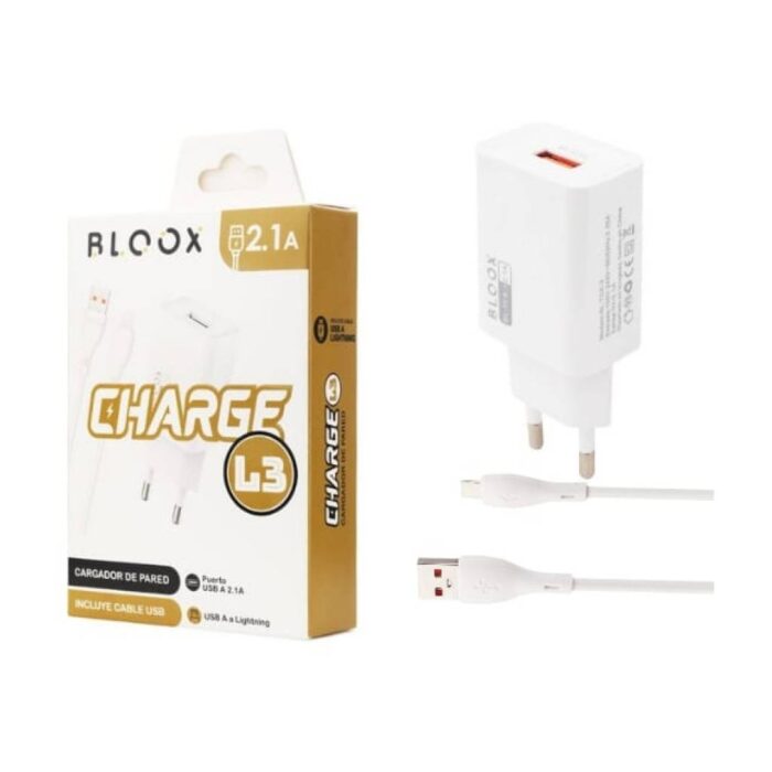 Cargador BLOOX 2A - CABLE + FICHA - Imagen 4