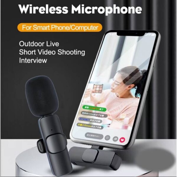 Micrófono para celular INALÁMBRICO Lavalier (Solapero) K8 Tipo C - Imagen 4