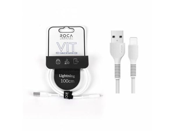 Cable de Datos ROCA VIT usb a lightning Blanco