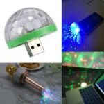 PEQUEÑA MEDIA BOLA USB CON LUCES LED + ADAPTADOR PARA CELULAR