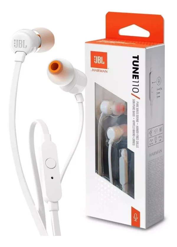 AURICULAR JBL TUNE 110  - BLANCO