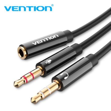 Cable Splitter de Audio y Micrófono Jack 3.5 Vention