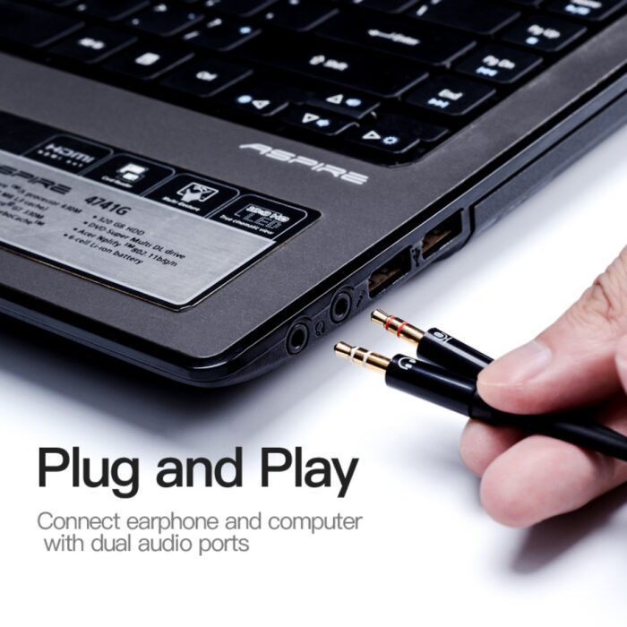 Cable Splitter de Audio y Micrófono Jack 3.5 Vention - Imagen 5
