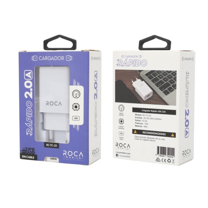 Cargador 2.0A 1 USB Sin Cable - Imagen 3
