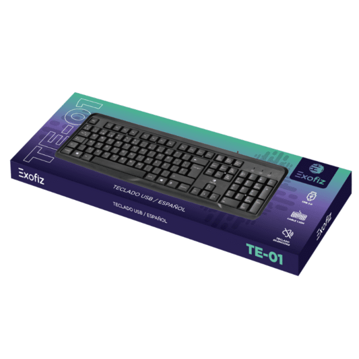 Teclado Inalámbrico USB Negro Exofiz - Imagen 5