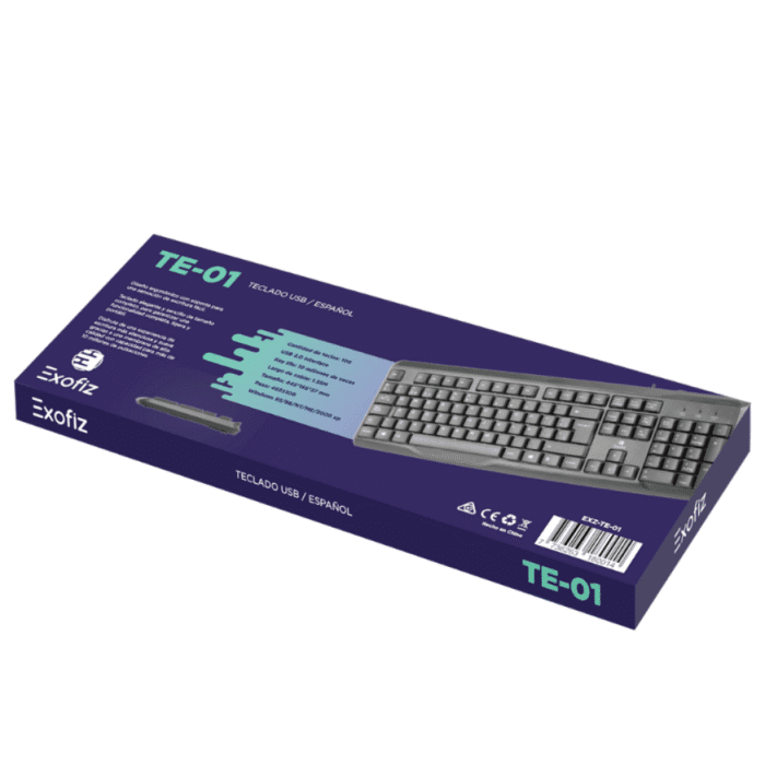 Teclado Inalámbrico USB Negro Exofiz - Imagen 6