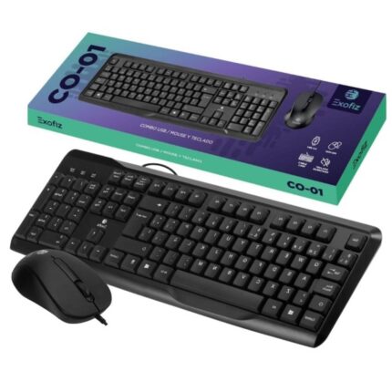Combo Teclado y Mouse USB Cableado Exofiz