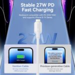 Cable Vention USB-C a Lightning 1m - Carga Rápida - Imagen 3