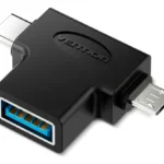 Adaptador OTG 2 en 1 USB 3.0 a USB-C y Micro USB