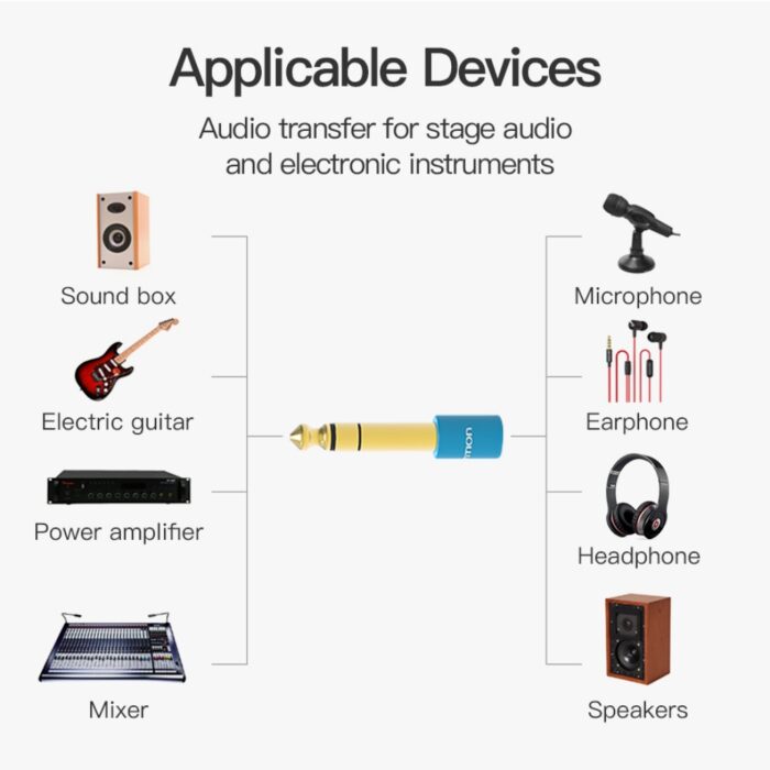 Adaptador de Audio 6.5mm a 3.5mm Macho/Hembra - Imagen 3