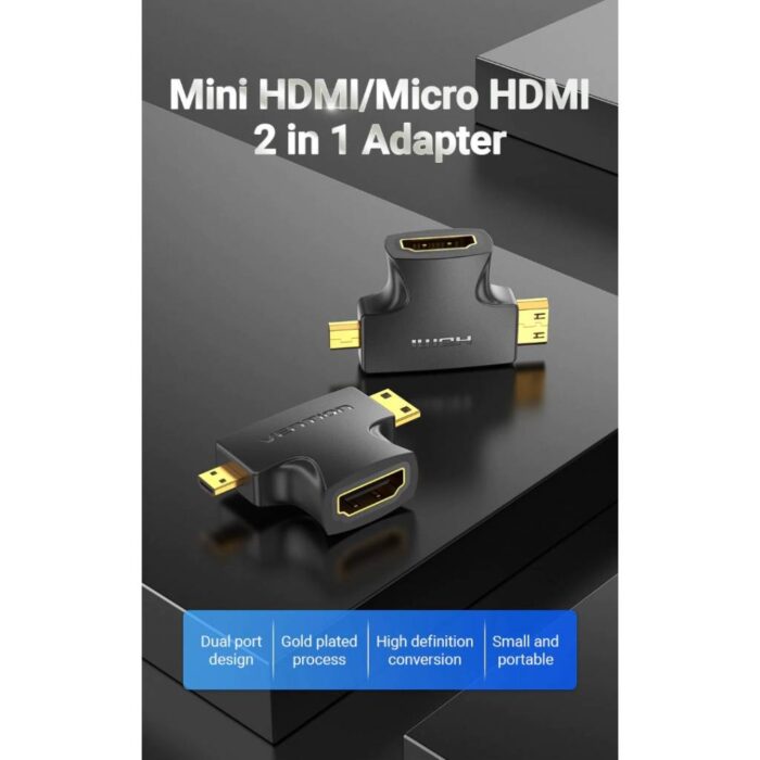 Adaptador 2 en 1 Mini y Micro HDMI a HDMI - Imagen 3