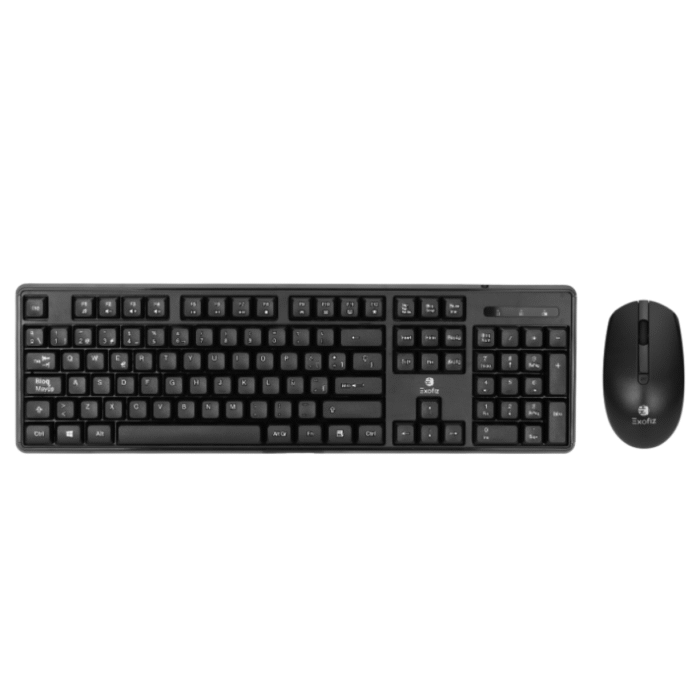 Combo Inalámbrico Teclado y Mouse 2.4GHz Negro Exofiz - Imagen 2