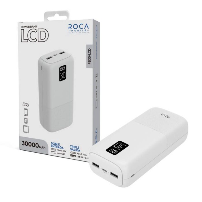 Power Bank ROCA PB30/LCD 30.000mAh - Imagen 1