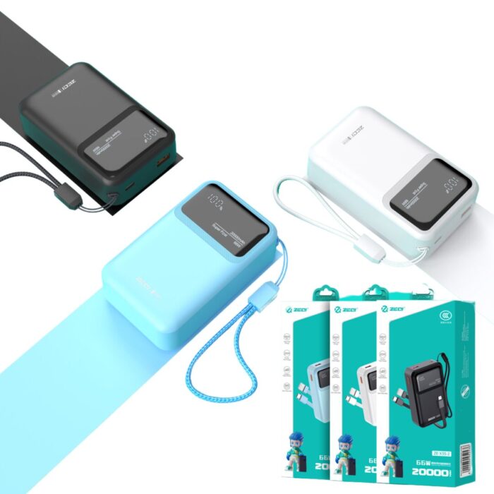 Power Bank ZEQI 10.000mAh con Carga Super Rápida y Cables Integrados - Imagen 1